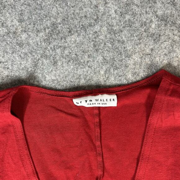 Bryn Walker Tunic Top Womens Large Red Popover Relaxed Oversized Bamboo Organic - Picture 3 of 10